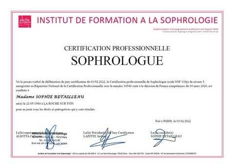 Sophie retailleau sophrologue diplomer sophie retailleau dipôme sophrologie