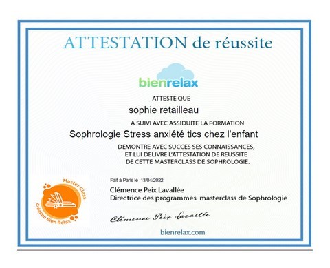 Sophie retailleau sophrologue diplomer sophie retailleau dipôme sophrologie